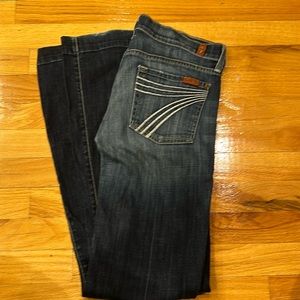 Size 28  7 For All Mankind “7” pocket jeans